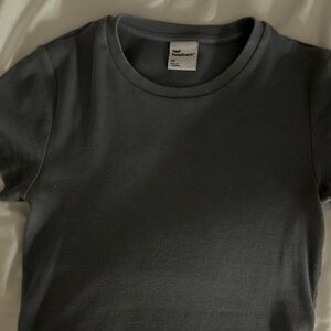 TNA Dusty Blue Short Sleeve Cropped Tee